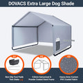 3 in 1 Extra Large Dog Canopy Outside,All-Season Outdoor Dog Shade XL with Roller Shutters and Removable Door,Pet Shelte