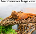 Tfwadmx 3 Pack Bearded Dragon Hammock Lizards Lounger Reptile Climbing Accessories, Natural Seagrass Fibers Hammock for 