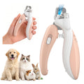 SHAOMABA Cat & Dog Nail Clippers with LED Light, Illuminates Nail Bloodline to Prevent Overcutting, Pet Nail Trimmer with Safety Guard & Built-in Nail Catcher for Dog Cat Rabbit Small Animals(Pink)