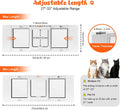 Homegroove Cat Door for Window, Adjustable Fits to 27"-32" Width Window Pet Door for Cat & Doggy, Aluminum Frame Window Cat Door Insert to Control Pet Access (27-32inch)