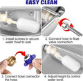 ToLanbbt Automatic Animal Dispenser Horse Water Bowl with Float Valve Stainless Steel Goat Waterer Feeder Outside Water 