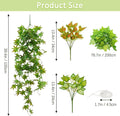 BNOSDM Reptile Plants 6 PCS Habitat Decorations Hanging Fake Leaves（Green）