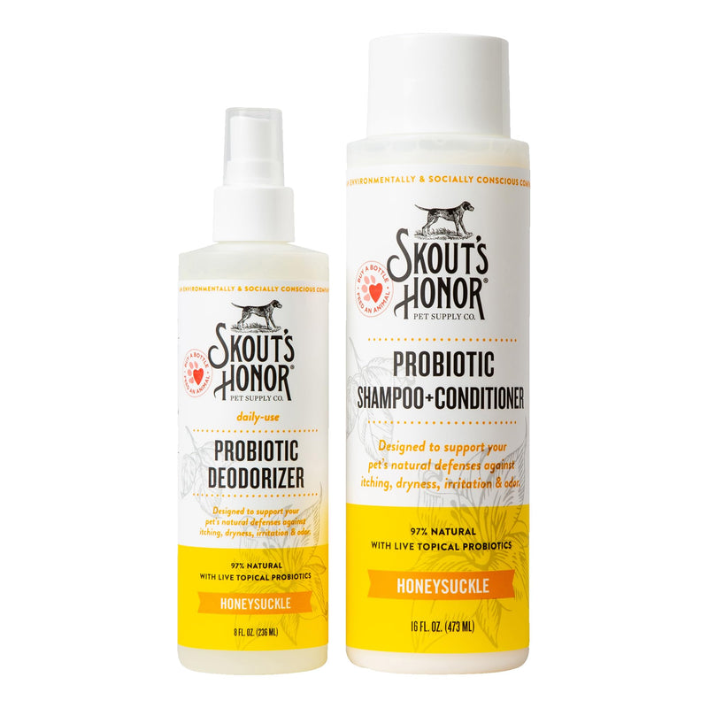 SKOUT'S HONOR Probiotic Grooming Essentials Bundle - Honeysuckle
