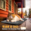 Kiroto Outdoor Pet Heating Pad for Cat Dog, Heated Mat with Waterproof Cover and Automatic Temperature Control, Suitable