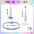 Shyyween 8 Pcs Unicorn Horse Kit, Horn Wreath, 6 Mane Feather Clips