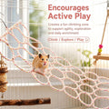Rat Climbing Rope Net, Hanging Bird Swing for Cage Accessory, Ladder Bridge Ladder Rope Bridge Hanging Hammock for Parro