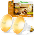 2Pack Reptile Heat Lamp, 150W Reptile Heat Emitter Infrared Basking Spot Light, UVA Daylight Heat Lamp Bulbs for Chicken