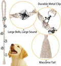 GINIDEAR Dog Bells to Go Outside & Puppy Potty Training, Adjustable Dog Door Bell Ring to Go Potty, Handmade with Premium Yarn. Twisted Style, Beige