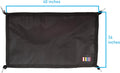 HORZE Durable Polyester Horse Stall Guard with Adjustable Straps | Measures 40" x 24" - Black - One Size