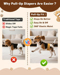 Dono Disposable Pull Up Dog Diapers Female, Puppy Diapers Size S 20 Count