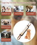 Clysoru Dog Tug Toy Tough Jute Bite Pillow Lasting Training Equipment Puppy to Large Dogs Interactive for Large and Smal