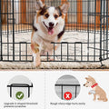 PETIME Foldable Metal Dog Exercise Pen/Pet Puppy Playpen Kennels Yard Fence Indoor/Outdoor 8 Panel 24" W x 24" H with Bottom Pad (with Bottom pad, 8 Panels 24" H)