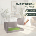 Dog Litter Box with High Walls, Indoor Dog Potty, Artificial Grass Pad with Tray for Dogs, Pee Pad Holder, Potty Trainin