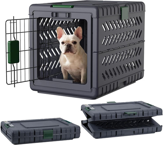 28 in Handle Basic Dog Crate for Indoor Use, Pet Kennel Cage, Dark Gray