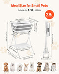 VEVOR Dog Bathtub, Elevated Dog Bath Tub, 2 in 1 Collapsible Pet Bathing Grooming Wash Station, Portable Foldable Space-