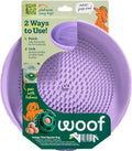 WOOF Fly n' Feed Flying Disc & Lick Mat Dog Toy - Lavender
