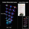 4 Pack Silicone Glowing Fish Tank Decorations Plants,Aquarium Fish Tank Glow Ornaments,Artificial Sea Anemone Coral Deco