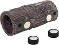 REPTIZOO Magnetic Reptile Hide Cave Resin Hollow Tree Trunk Hideout, Gecko Hide with Strong Magnetic Climbing Toy Reptil