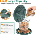 HABAU Bird Feeders for Outdoor Plastic Hanging Bird Seed Feeding