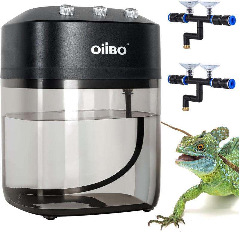 Reptile Mister Fogger, 2.2L Solo Adjustable Starter Mister for Reptile Terrariums, Programmable Misting System with High