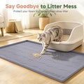 Songrey Silicone Cat Litter Mat 34" x 22", Large Litter Trapping Mat