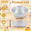 Zonon 3 Pack 1 Gallon Deep Aluminum Feeding Food Pans Oil Drain Pans