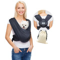 AnccoPlus Dog Carriers for Small Dogs, Front Facing Cat Carrier, Hands Free Dog Carrier, Size Adjustable Pet Carrier, Reducing Back Pain, Soft Cotton, Safe Small Dog Carrier(Regular, Charcoal Black)