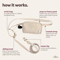 elby Hands Free Dog Leash with Treat Pouch - Waterproof Cross Body and Waist Leash for Dog Walking and Training with Poop Bag Holder - Cute Walking Accessories