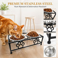 Raised Dog Bowls for Small Dogs, Elevated Bowl Stand Stainless Steel Dishes