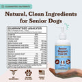 Natural Dog Company Omega 3 Fish Oil for Senior Dogs Supplement – Support Mobility, Skin, Coat, Heart & Brain, with Turmeric, Salmon & Fish Oil for Aging Dogs, Liquid Canine Supplement, 16oz