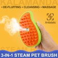 Cat Steam Brush, 3 In 1 Steamy Pet Brush, Silicone Massage Dog Hair Remover Comb, Spray Mist Grooming for Indoor Kittens