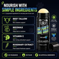 Ketostat 2 oz Dog Paw & Nose Balm Lick-Safe Made with Beef Tallow Giant Stick, Fragrance-Free Paw Protector