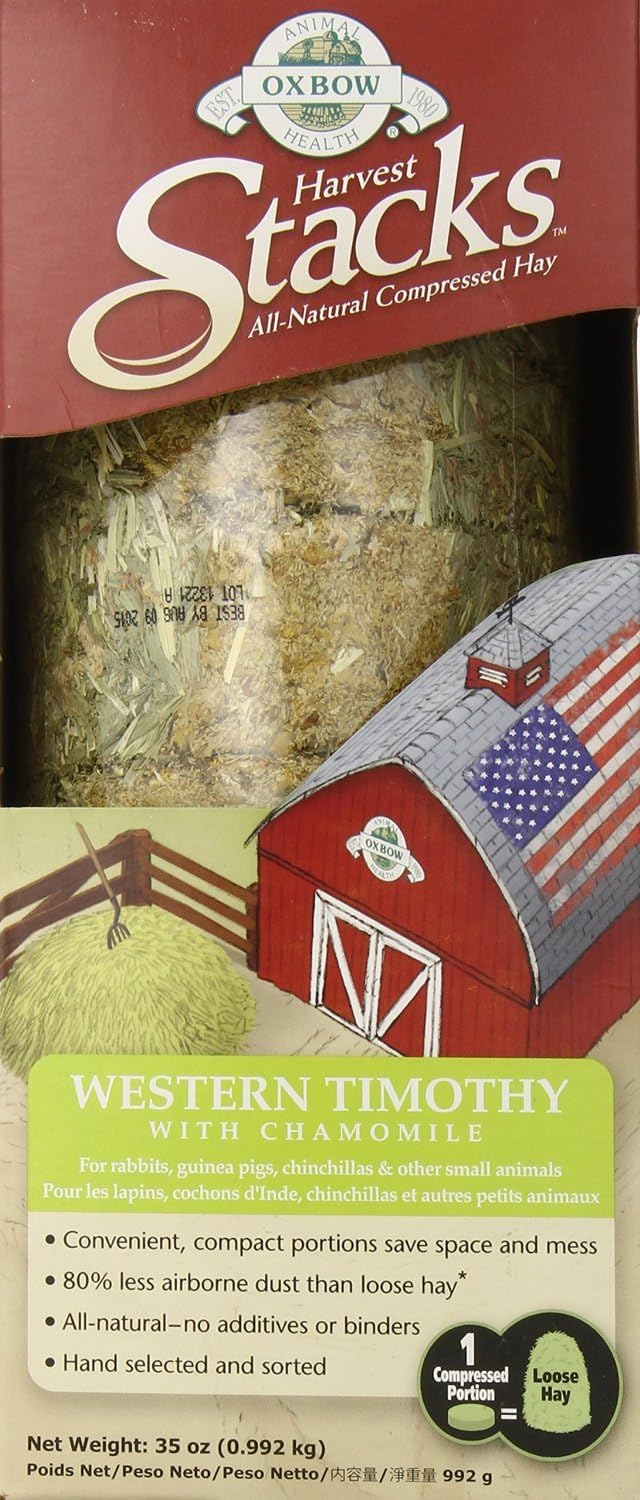 Oxbow Harvest Stacks, Timothy Hay, Rabbits & Guinea Pigs, Chamomile, 35 oz