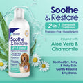 2-in-1 Aloe Vera Dog Shampoo and Conditioner for Sensitive, Itchy & Dry Skin, Hypoallergenic Fragrance-Free Formula with