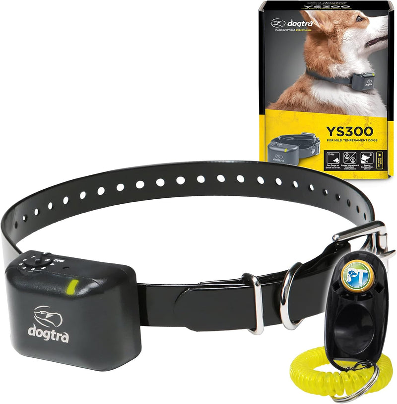 Dogtra YS300 Anti Bark Dog Collar for Small and Medium Dogs, Adjustable 6 Stimulation Levels, Vibration Warning, Low to 