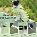 Dog Raincoat, Waterproof Reflective Adjustable Hooded Dog Rain Coat with Leash Hole, Lightweight Breathable Pet Poncho f