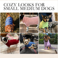 MengMengDa Small Dog Sweater, Soft Knit Dog Clothes for Spring Transition, Lightweight Puppy Outfit for Pomeranian, Yorkie, Chihuahua; Stylish Doggy Apparel for Spring Morning Walks (Dark Blue, M)