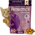 PURPLE CAT Probiotics for Cats, Gut and Digestive Health Support, 60 Chews