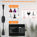 2Pcs Reptile Dimming Thermostat for Temperature Control, Dimmer Switches for Heating Pad & Heat Lamp, Reptile Knob Dimme