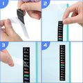 AQUANEAT 6 PCS Aquarium Thermometer Strips, Fish Tank Thermometer Sticker, Terrarium Water Temperature Test (5.13" x 0.7