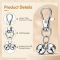 Grevosea 2 Pcs Mini Dog Collar Bells, Silver Cat Bell Pet Pendant Charm