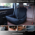 Wooaidagg Dog Car Seat for Small Dogs Up to 25 lbs,Covered Ultra-Soft Fabric and Fill in Memory Foam,Fully Detachable an
