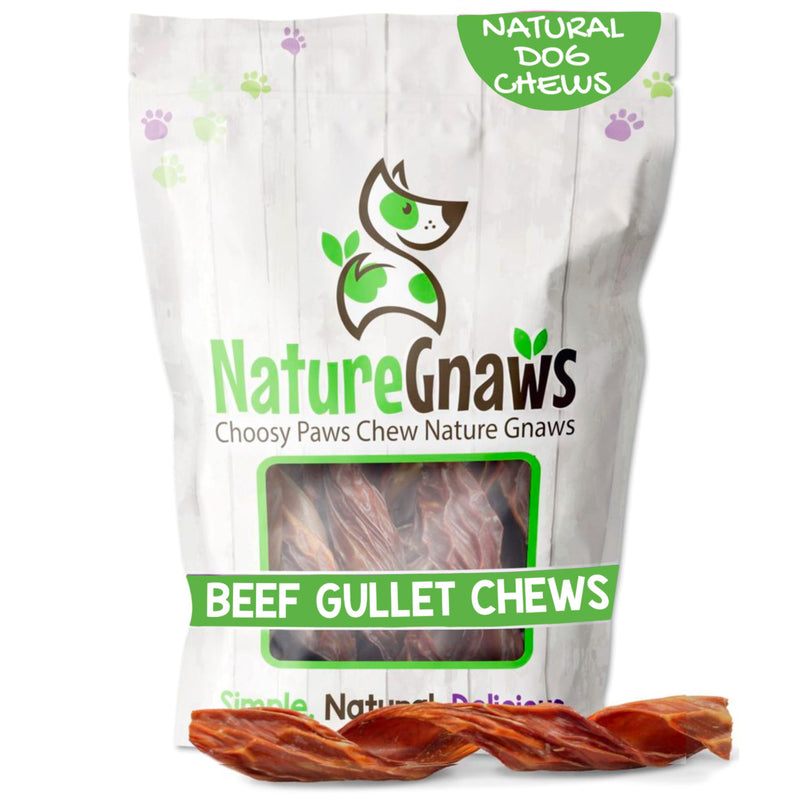 Nature Gnaws Beef Gullet Springs for Dogs 7-8