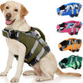Kuoser Dog Life Jacket with Reflective Stripes, Dog Life Vest for Swimming Boating, Adjustable Pet Lifejackets with High Flotation, Doggie Swimsuit for Small Medium Large Dogs