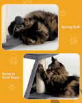 Aechonow Cat Tree for Large Cats, 14Inch Cat Tree Tower with Scratching Post, 20x16.5Inch Perch Bed for Adult Senior Cats, Removable Washable Mat, Dark Gray