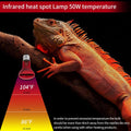 Infrared Reptile Heat Lamp Bulbs,2 PCS 50W Reptiles & Amphibians Infrared Basking Spot Lamp Bulb, Red Heat Emitter Light