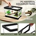 1.5 Gallon Betta Fish Tank, PC Mini Fish Tank Starter Kit. Black