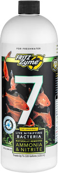 Fritz Aquatics FritzZyme 7 Live Nitrifying Bacteria Naturally Removes Amonia & Nitrite for Freshwater Fish (32-Ounce)