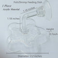 Aquarium Shrimp/Small Fish Feeding Dish Feeder Dish, Acrylic Material, Mini Size (Sakura Shaped)