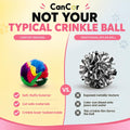 Crinkle Balls for Cats, Mini 1.5 Inch, 12 Pack, Crinkle Cat Toy, CanCor